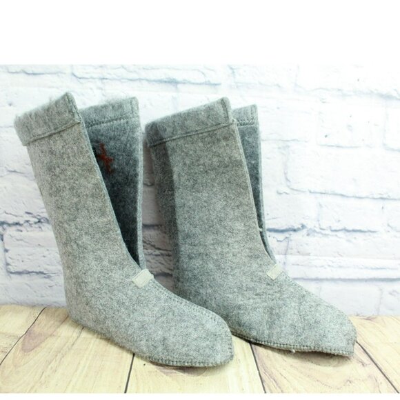 LL Bean Gray Wool Warm Replacement Boot Liner Inserts Size 4 - Picture 3 of 8